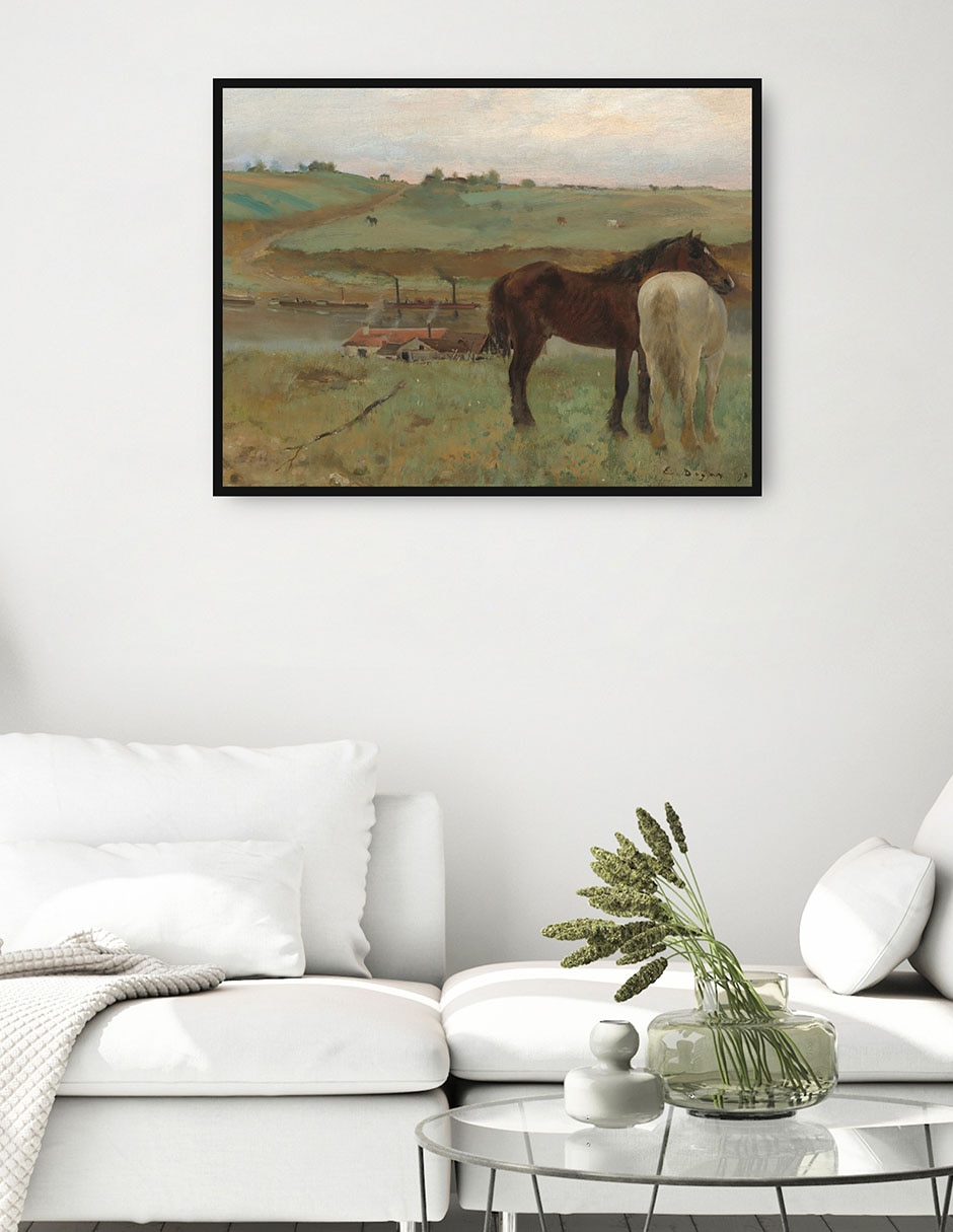 Cuadro decorativo Caballos en una pradera, 1871 técnica mixta Animales Domésticos 4