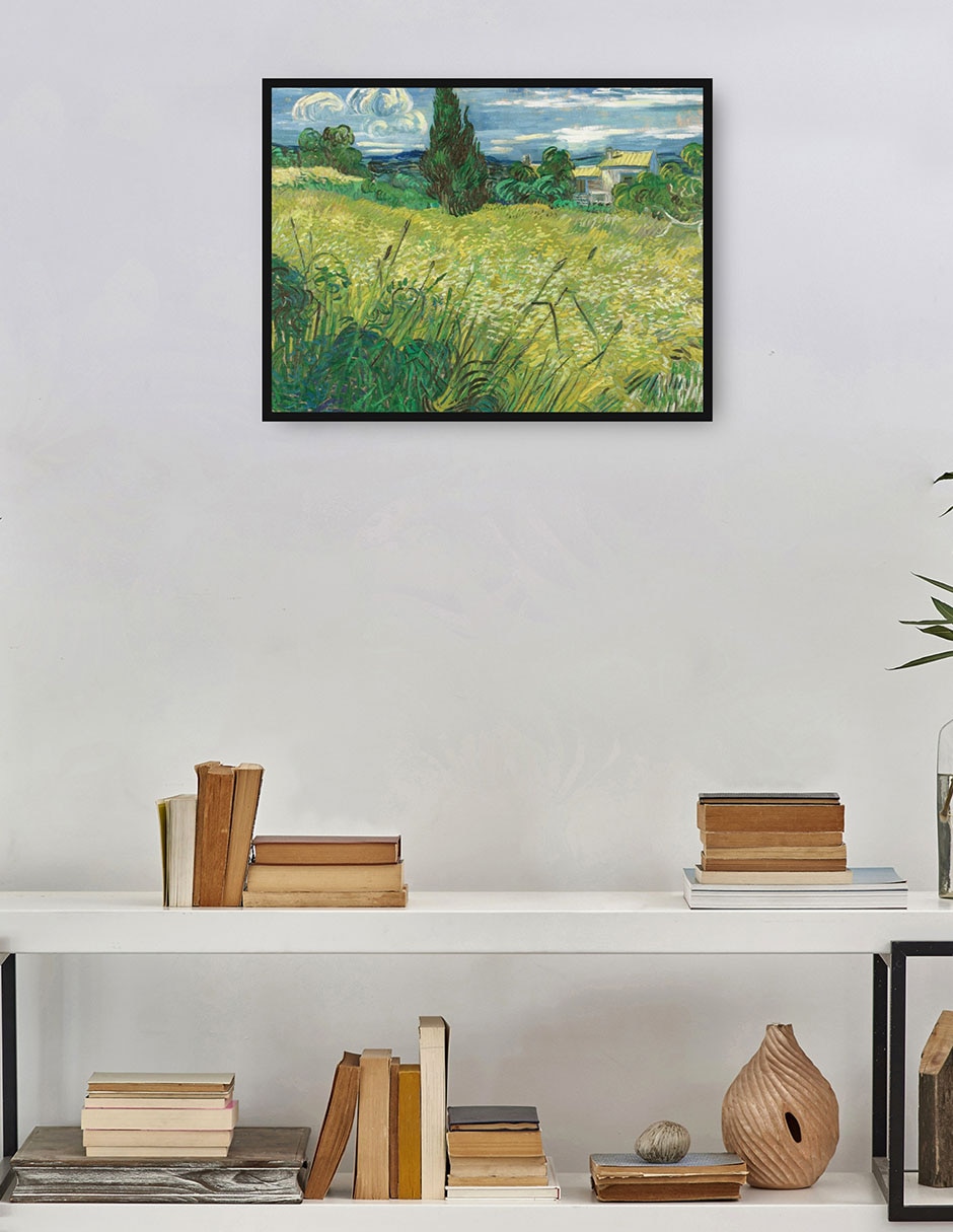 Cuadro decorativo Campo verde técnica mixta Campos 4