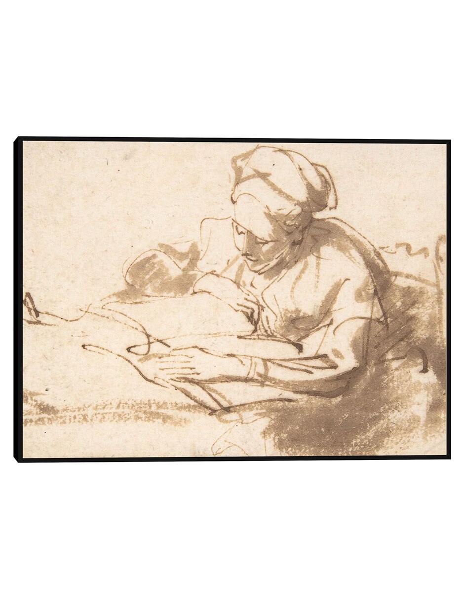 Cuadro decorativo Mujer leyendo (1606–69) técnica mixta Bocetos Cuadro decorativo Mujer leyendo (1606–69) técnica mixta Bocetos