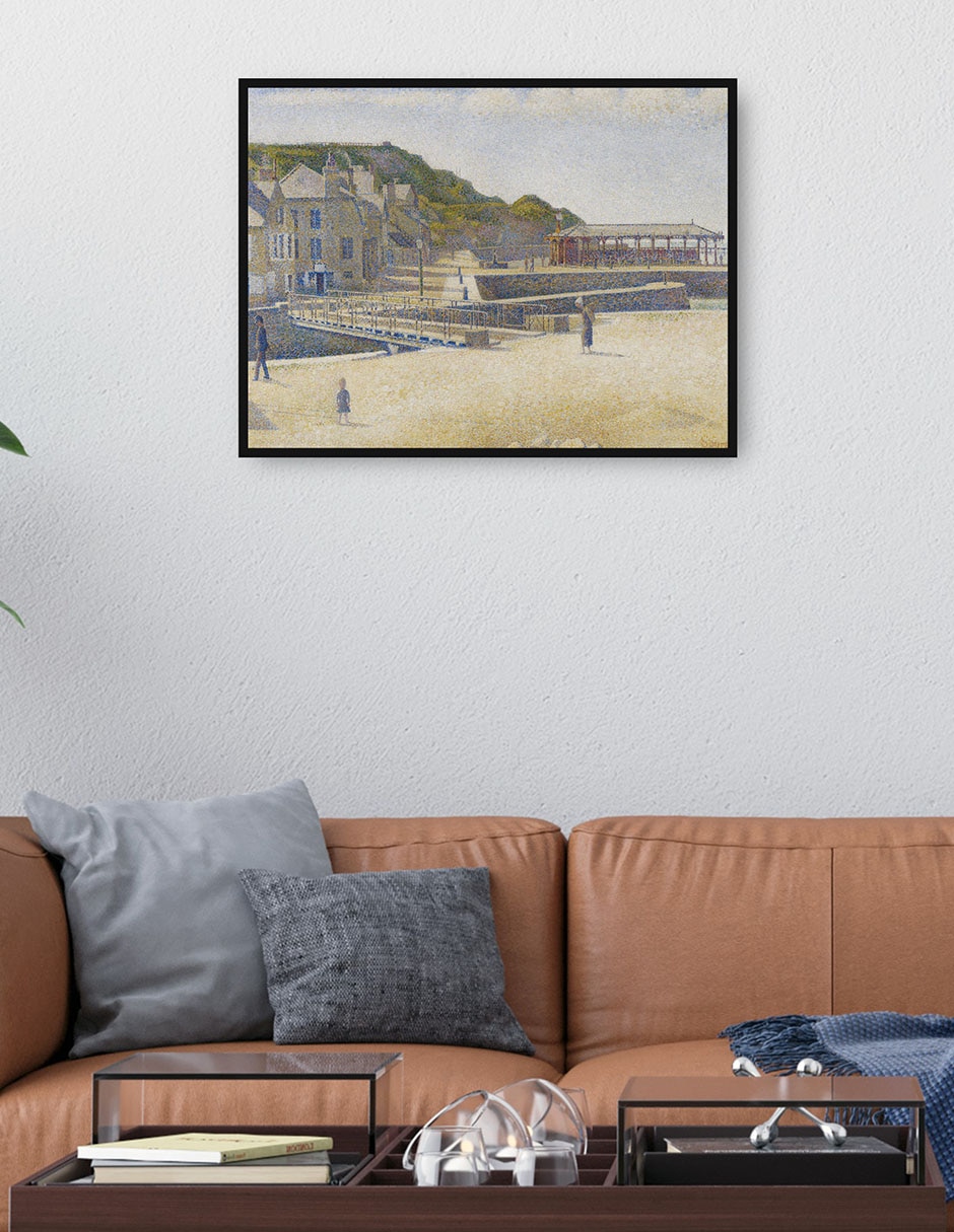 Cuadro decorativo Puerto-en-Bessin (1888) técnica mixta Playas 4