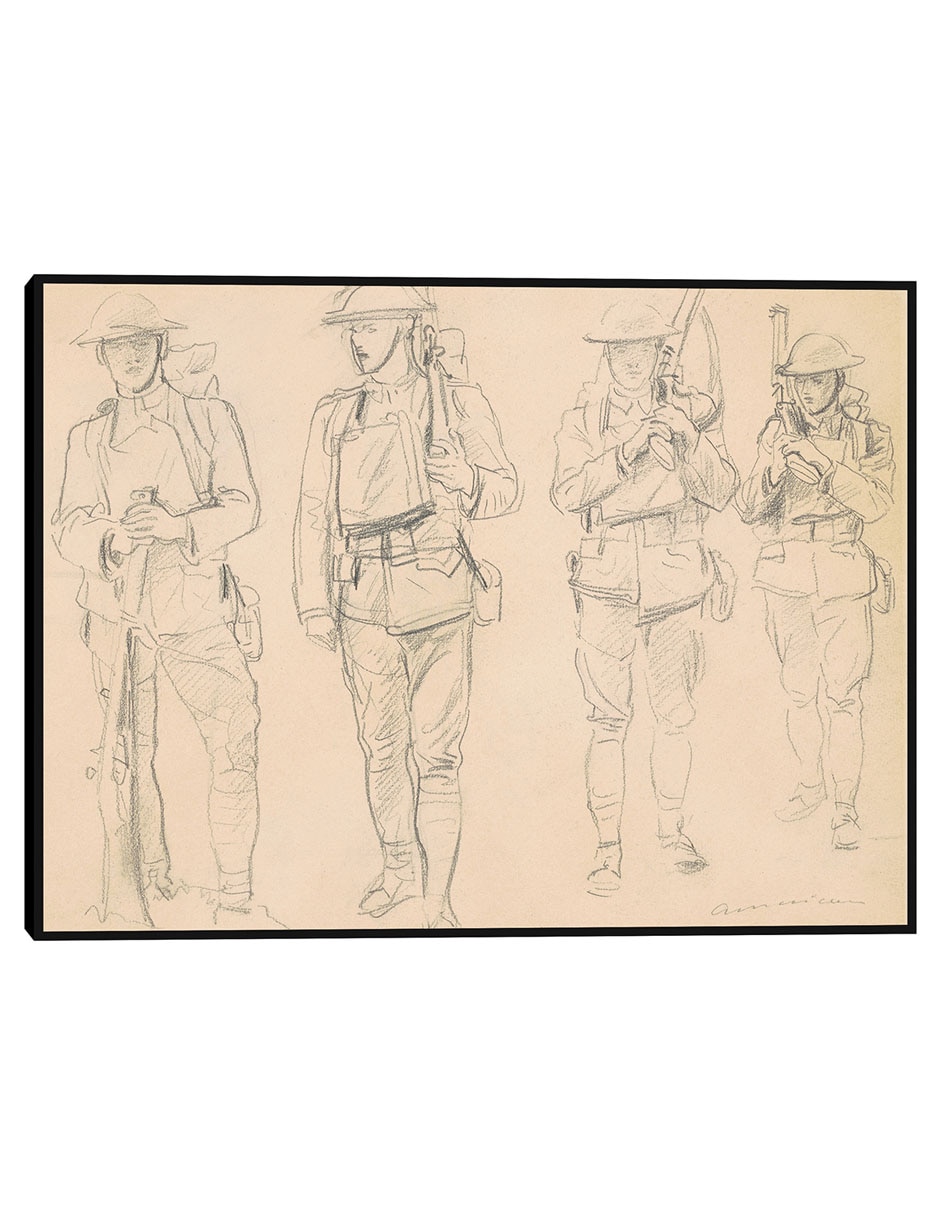 Cuadro decorativo Estudios Para 'Entrar En La Guerra' (Anverso) (1918) técnica mixta Bocetos Cuadro decorativo Estudios Para 'Entrar En La Guerra' (Anverso) (1918) técnica mixta Bocetos