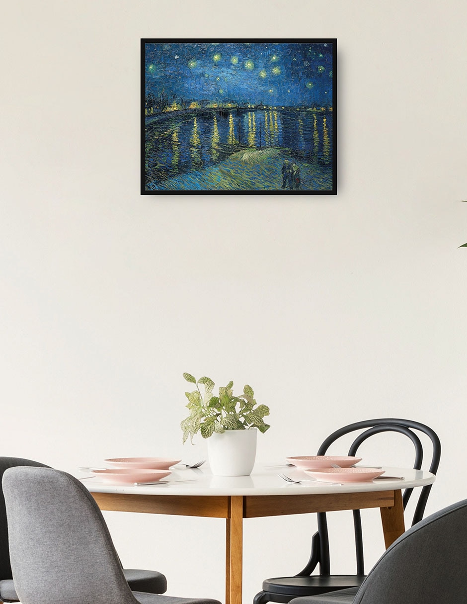 Cuadro decorativo Noche estrellada sobre el Ródano (1888) técnica mixta Inspiración 4