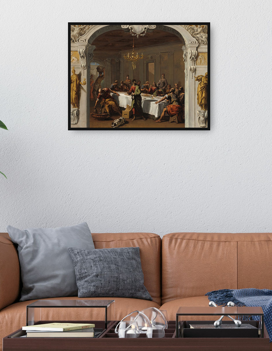 Cuadro decorativo La última cena, 1713/1714 técnica mixta Figuras Celestiales 4