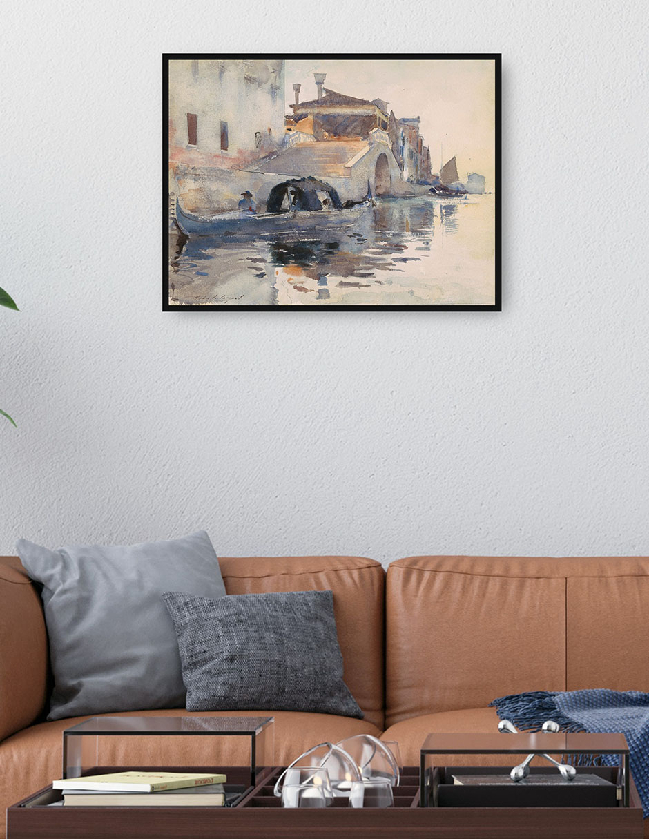Cuadro decorativo Ponte Panada, Fondamenta Nuove, Venecia (C. 1880) técnica mixta Puentes 2