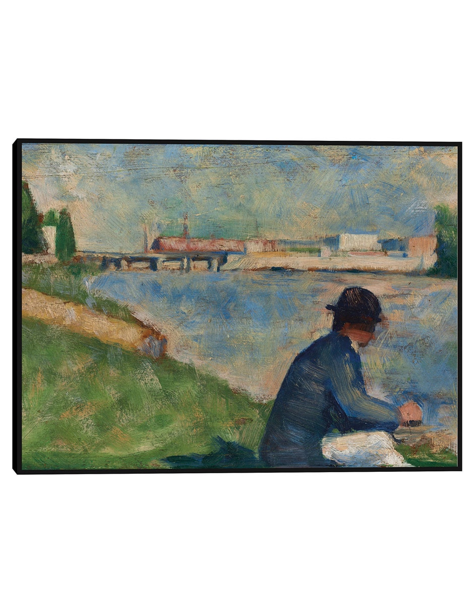 Cuadro decorativo Estudio para ,Bañistas en Asnières, (C.1883-1884) técnica mixta Retratos Cuadro decorativo Estudio para ,Bañistas en Asnières, (C.1883-1884) técnica mixta Retratos