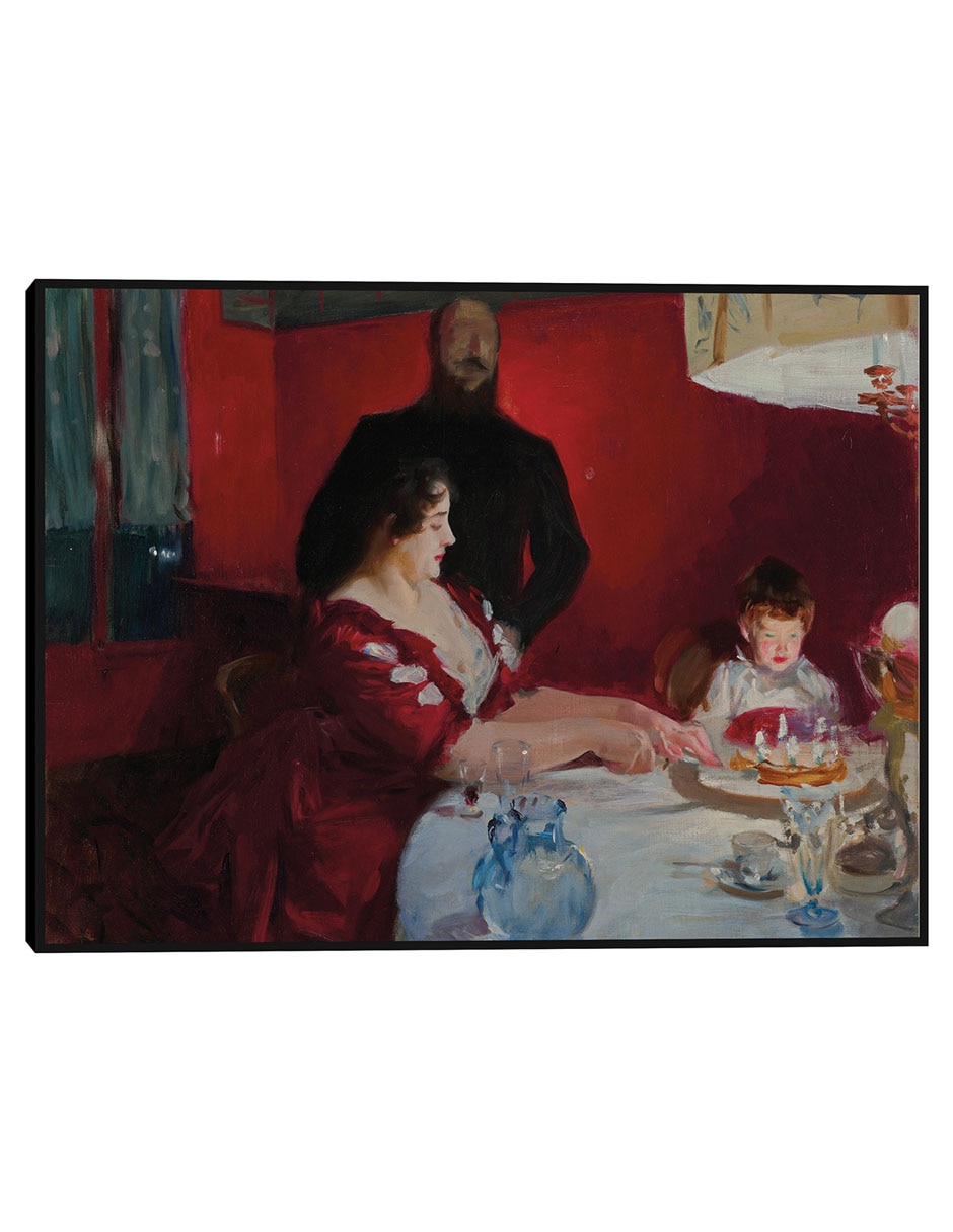 Cuadro decorativo La fiesta de cumpleaños (1885) técnica mixta Retratos Cuadro decorativo La fiesta de cumpleaños (1885) técnica mixta Retratos