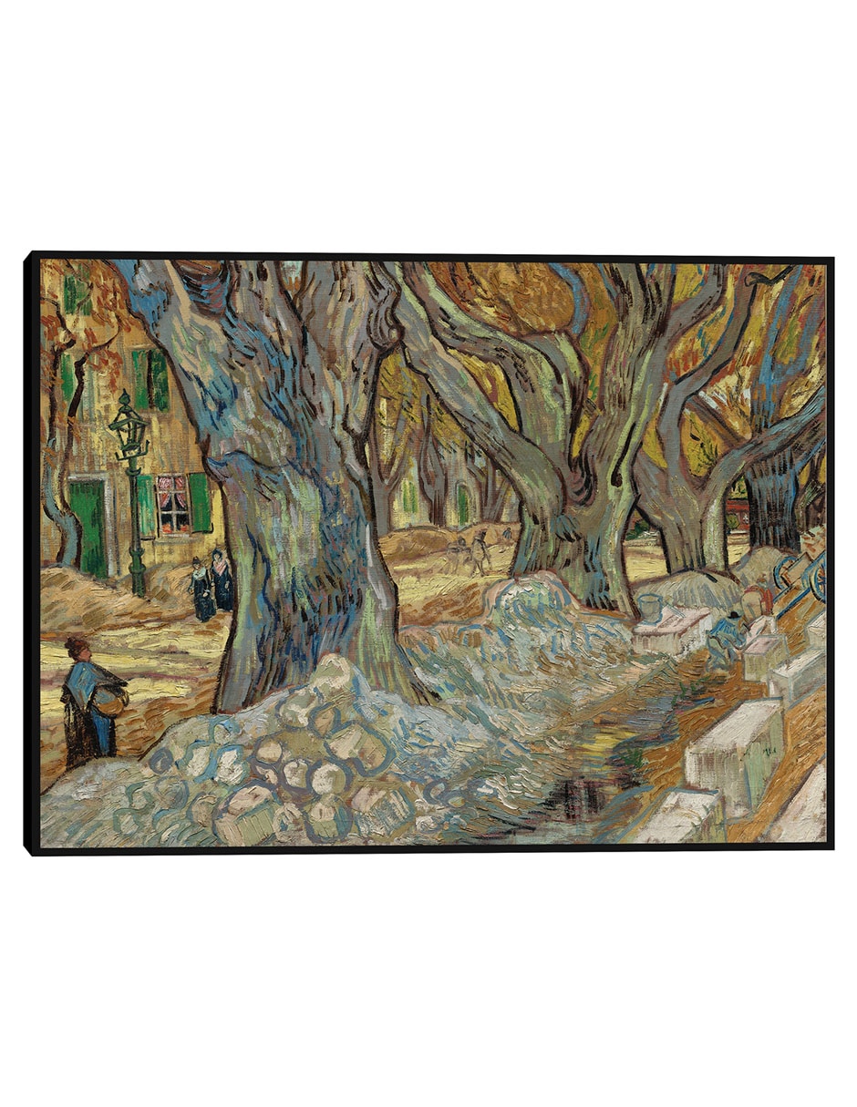 Cuadro decorativo Los grandes plátanos (Road Menders en Saint-Rémy) (1889) técnica mixta Inspiración Cuadro decorativo Los grandes plátanos (Road Menders en Saint-Rémy) (1889) técnica mixta Inspiración