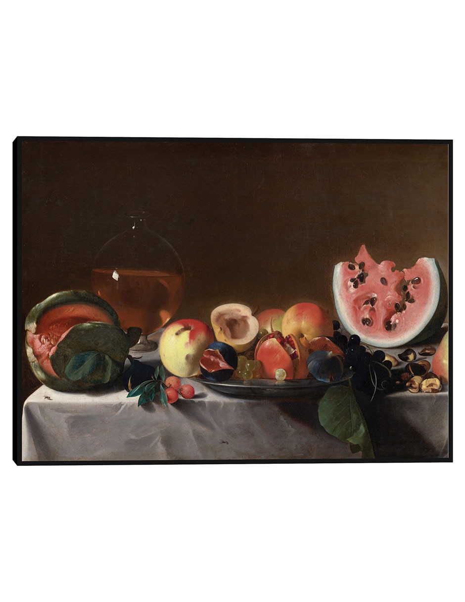 Cuadro decorativo Naturaleza muerta con fruta y garrafa, c. 1610/1620 técnica mixta Cómida Cuadro decorativo Naturaleza muerta con fruta y garrafa, c. 1610/1620 técnica mixta Cómida