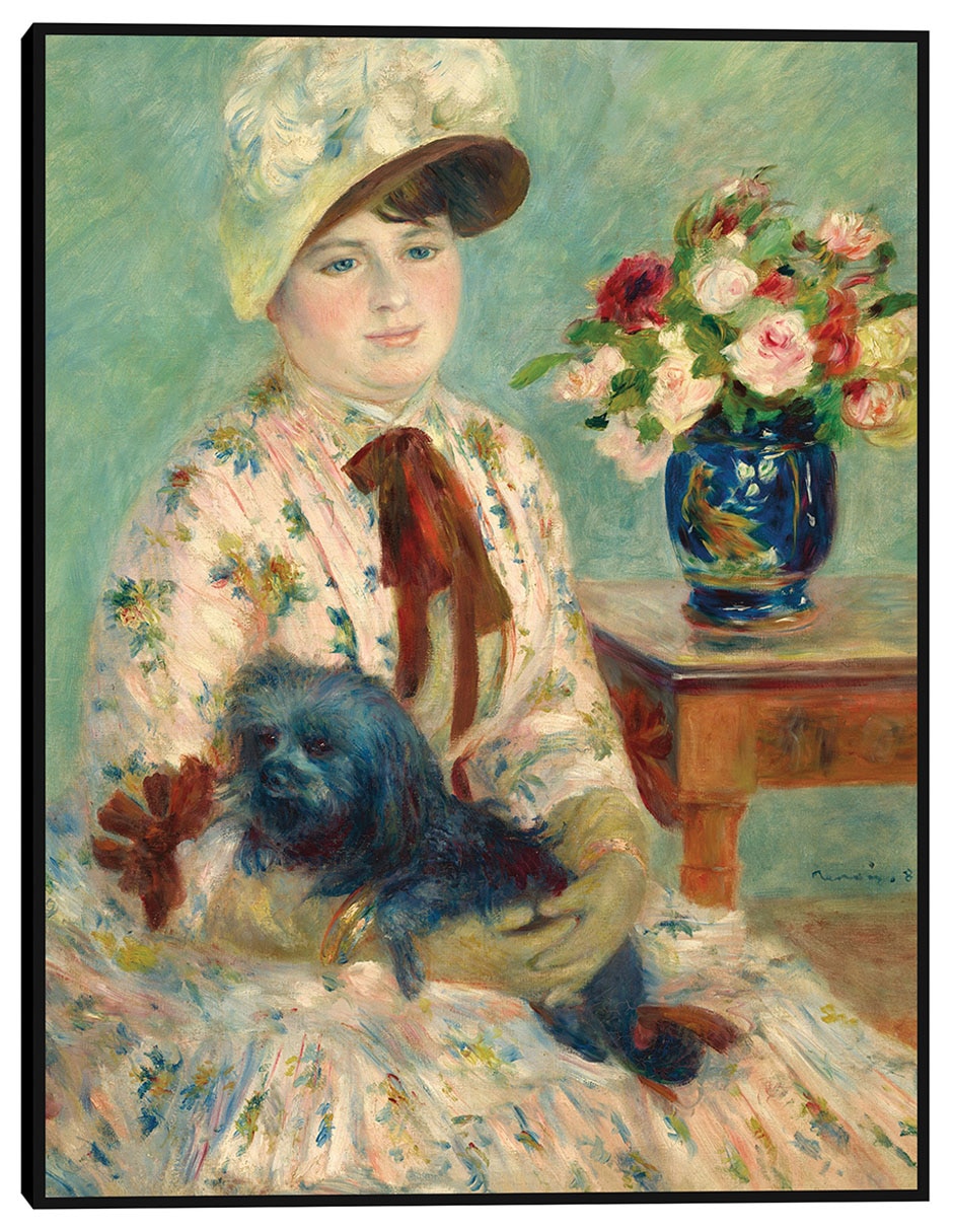 Cuadro decorativo Señorita Charlotte Bertheir técnica mixta Retratos Cuadro decorativo Señorita Charlotte Bertheir técnica mixta Retratos