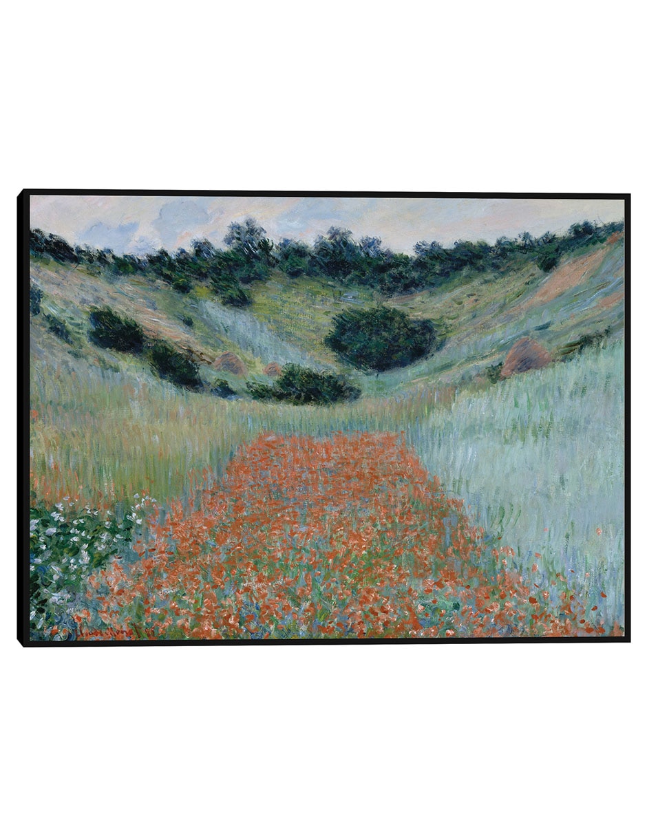 Cuadro decorativo Campo de amapolas en una hondonada cerca de Giverny (1885) técnica mixta Campos