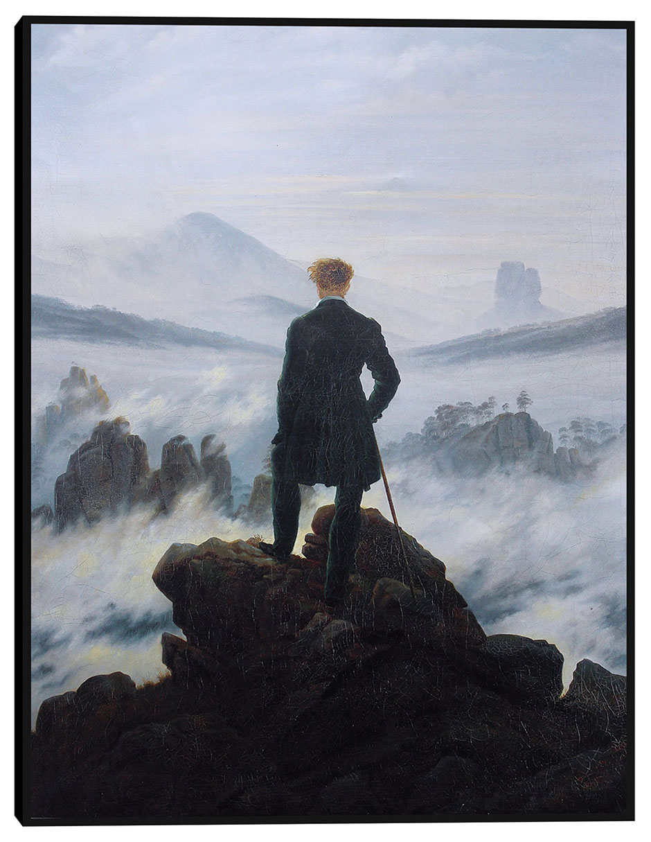 Cuadro decorativo El caminante sobre el mar de niebla, 1818 técnica mixta Retratos