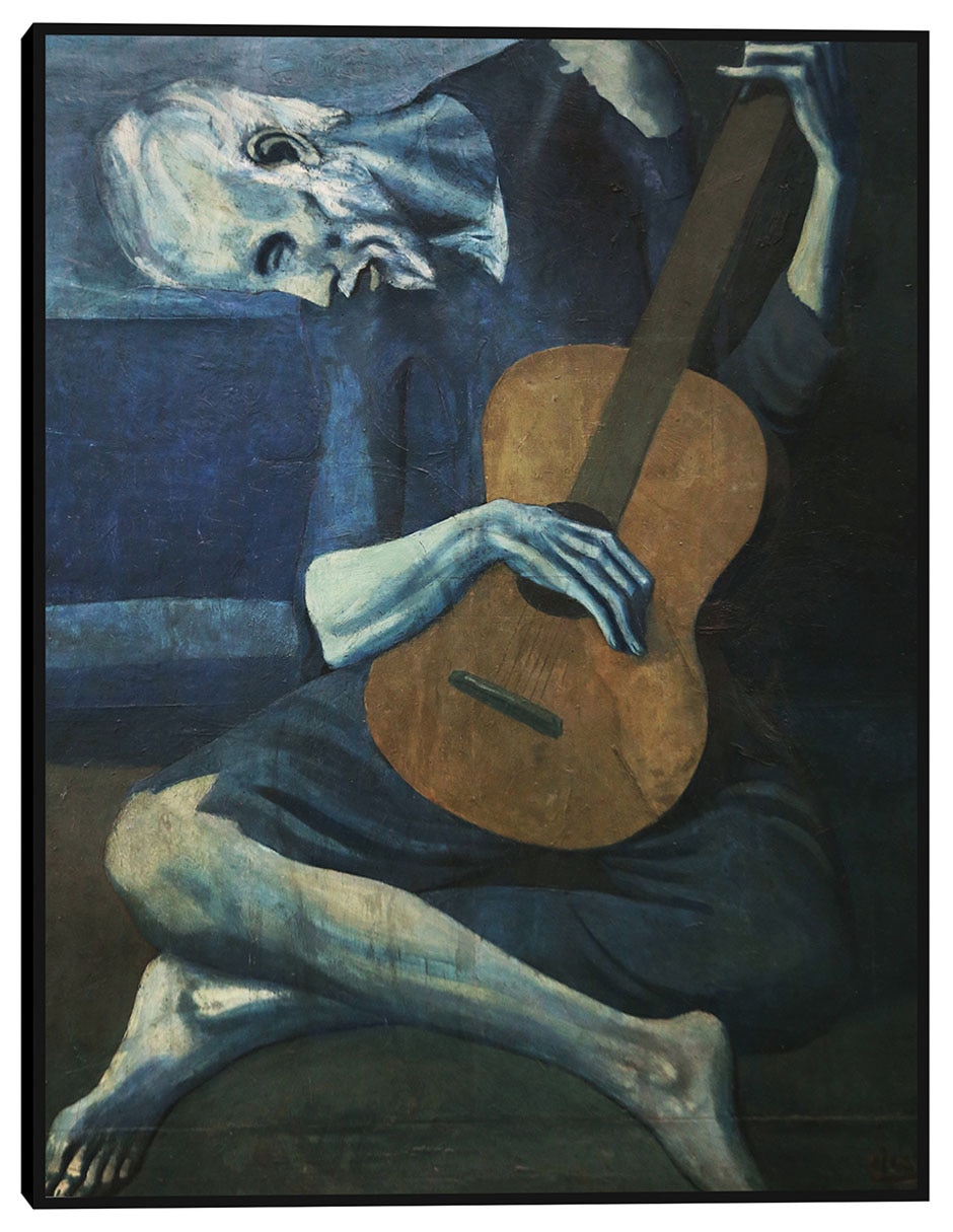 Cuadro decorativo El viejo guitarrista técnica mixta Música