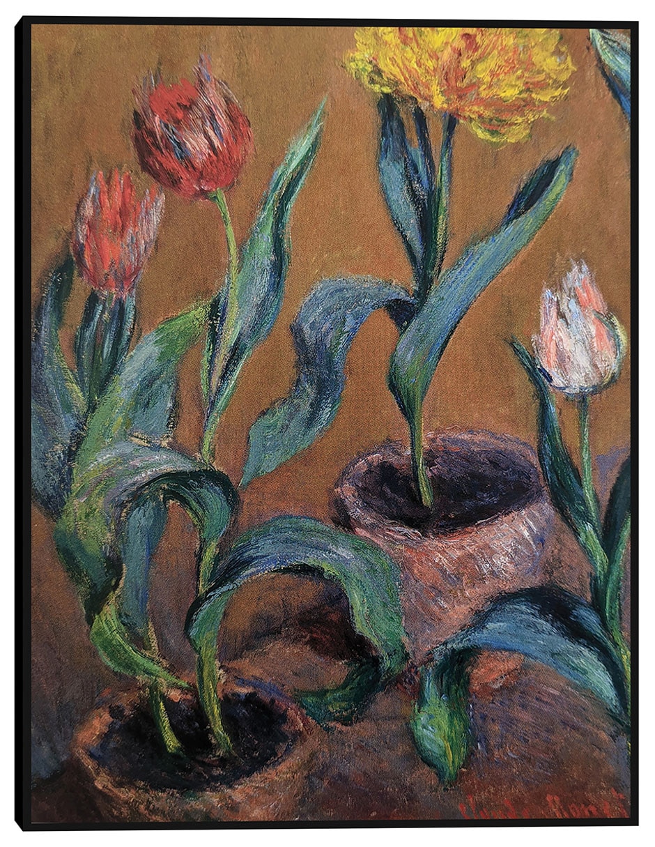 Cuadro decorativo Tulipanes técnica mixta Floración Cuadro decorativo Tulipanes técnica mixta Floración