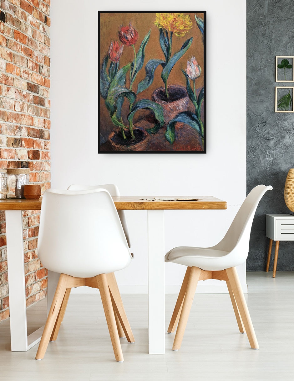 Cuadro decorativo Tulipanes técnica mixta Floración 4