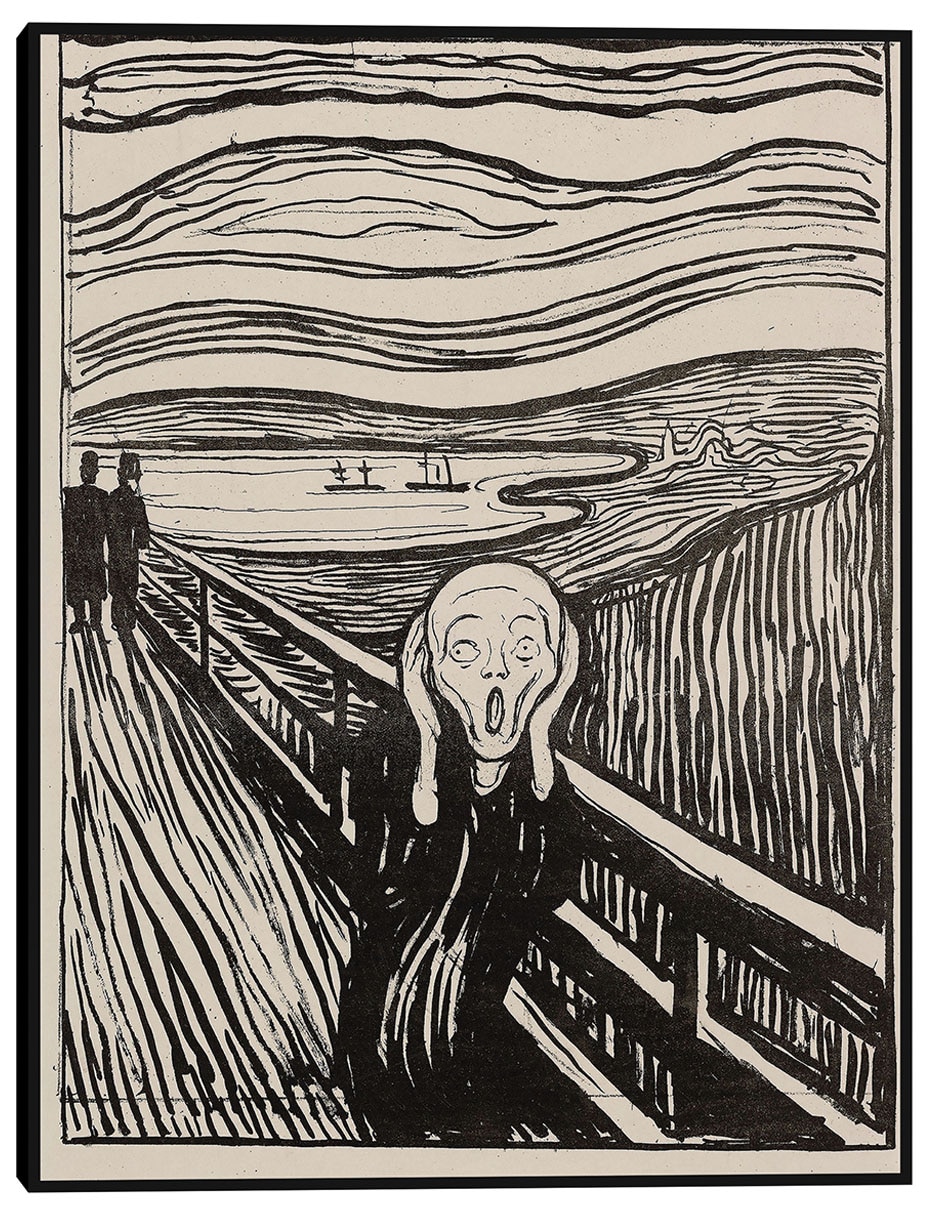 Cuadro decorativo El grito (1895) técnica mixta Formas Cuadro decorativo El grito (1895) técnica mixta Formas