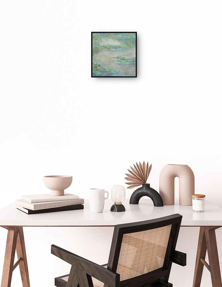 Cuadro decorativo Lirios de agua técnica mixta Lagos 4