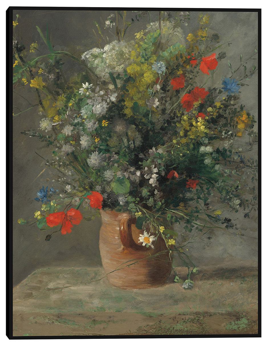 Cuadro decorativo Flores en un florero técnica mixta Macetas
