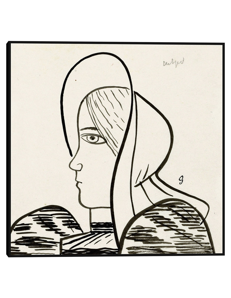 Cuadro decorativo La esposa de un pescador (1891) técnica mixta Bocetos