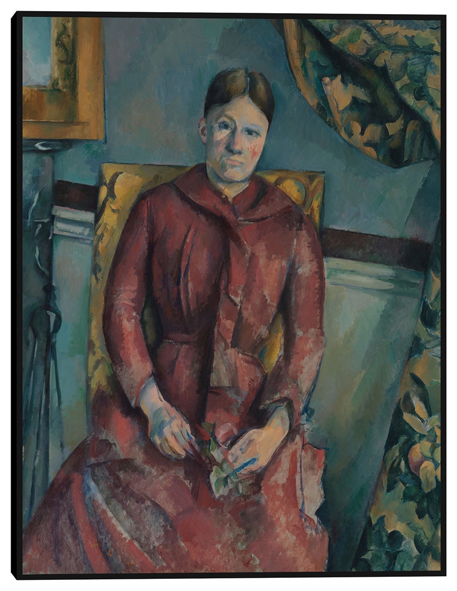 Cuadro decorativo Señora Cézanne técnica mixta Retratos