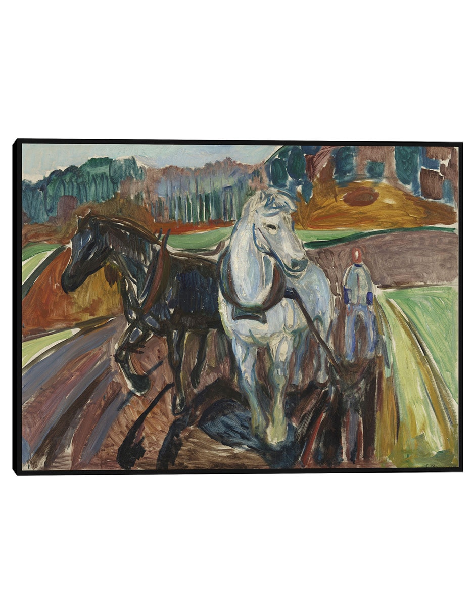 Cuadro decorativo Arado de otoño (1919) técnica mixta Animales Domésticos Cuadro decorativo Arado de otoño (1919) técnica mixta Animales Domésticos