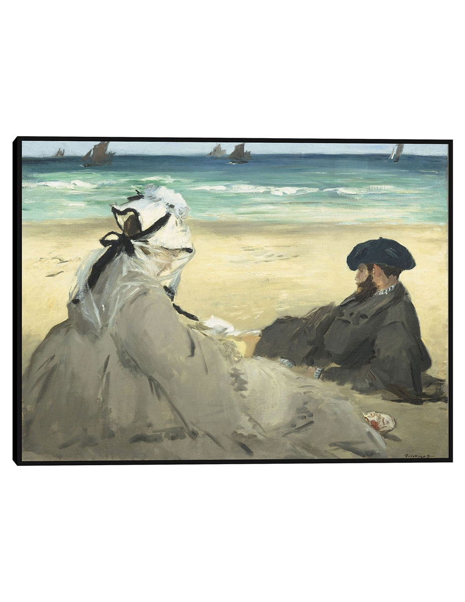 Cuadro decorativo En La Playa (1873) técnica mixta Viticultura