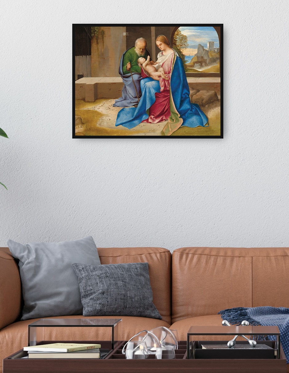 Cuadro decorativo La Sagrada Familia técnica mixta Gente 4