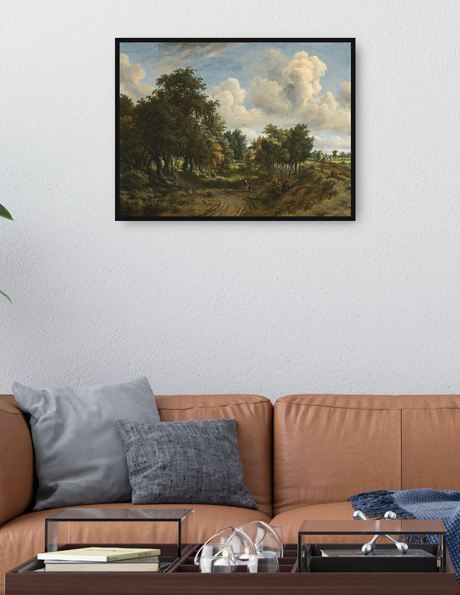 Cuadro decorativo Un Paisaje Boscoso técnica mixta Obras 4