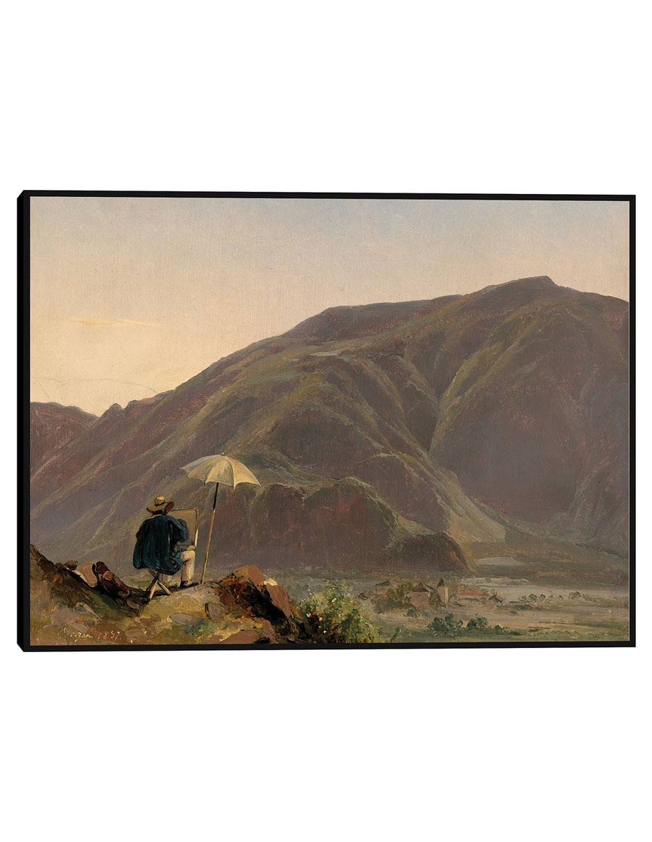 Cuadro decorativo Vista De Bolzano Con Un Pintor técnica mixta Caminos Cuadro decorativo Vista De Bolzano Con Un Pintor técnica mixta Caminos
