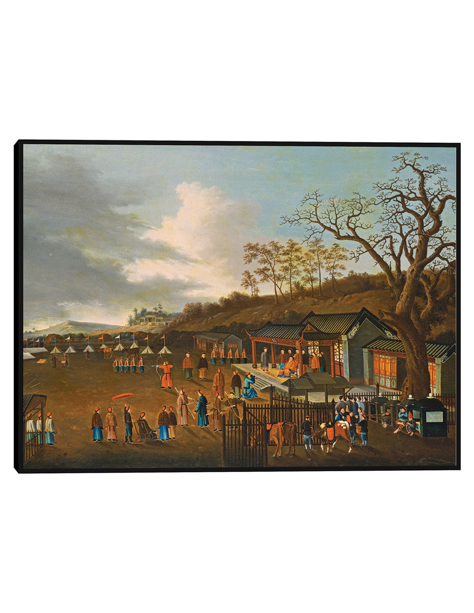 Cuadro decorativo Concurso De Tiro Con Arco, Del Siglo XIX. técnica mixta Ríos Cuadro decorativo Concurso De Tiro Con Arco, Del Siglo XIX. técnica mixta Ríos
