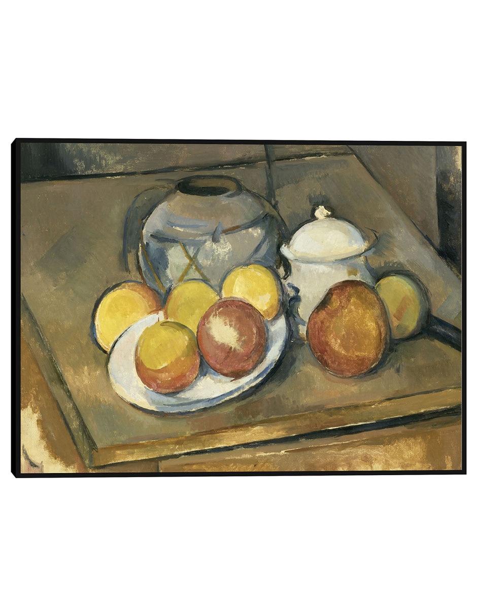 Cuadro decorativo Jarrón Con Adornos De Paja, Azucarero Y Manzanas (1890 - 1893) técnica mixta Selva Cuadro decorativo Jarrón Con Adornos De Paja, Azucarero Y Manzanas (1890 - 1893) técnica mixta Selva