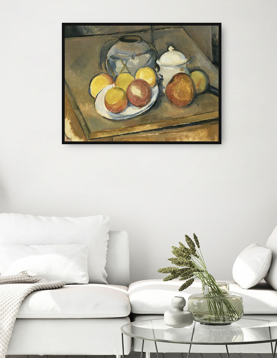 Cuadro decorativo Jarrón Con Adornos De Paja, Azucarero Y Manzanas (1890 - 1893) técnica mixta Selva 4
