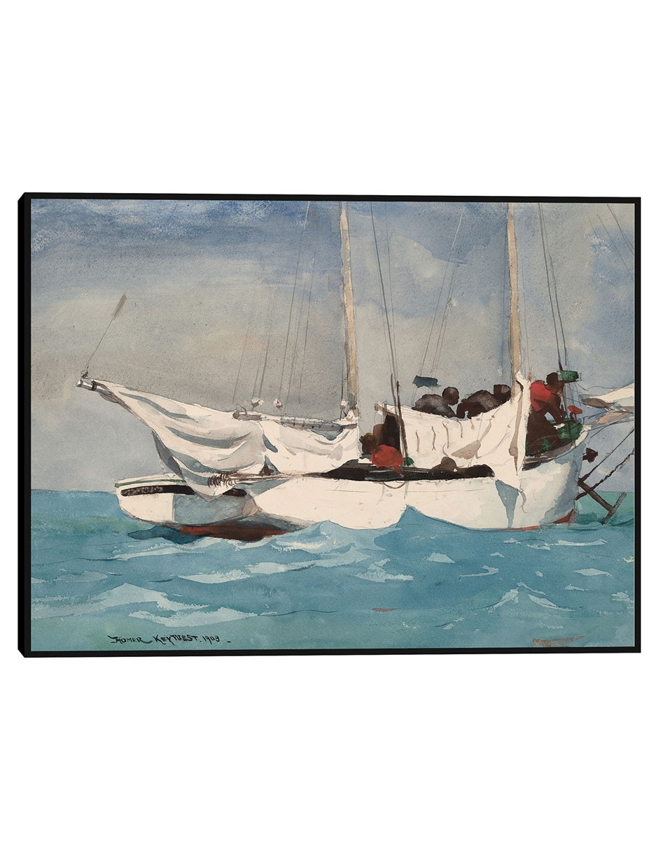 Cuadro decorativo Key West, Acarreando Anclas (1903) técnica mixta Playas Cuadro decorativo Key West, Acarreando Anclas (1903) técnica mixta Playas