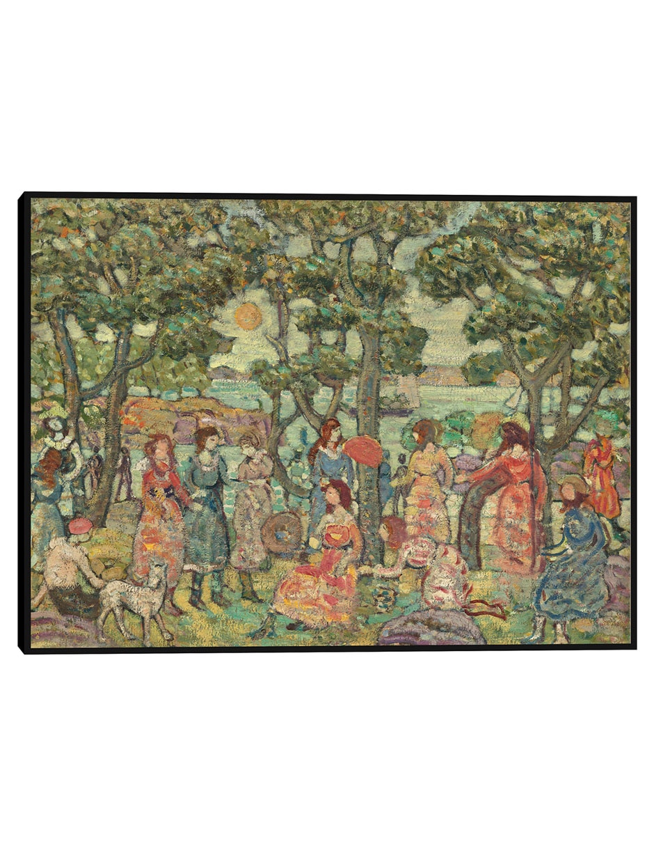Cuadro decorativo Paisaje Con Figuras, 1921 técnica mixta Bosques Cuadro decorativo Paisaje Con Figuras, 1921 técnica mixta Bosques