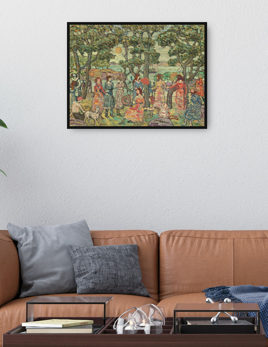 Cuadro decorativo Paisaje Con Figuras, 1921 técnica mixta Bosques 4