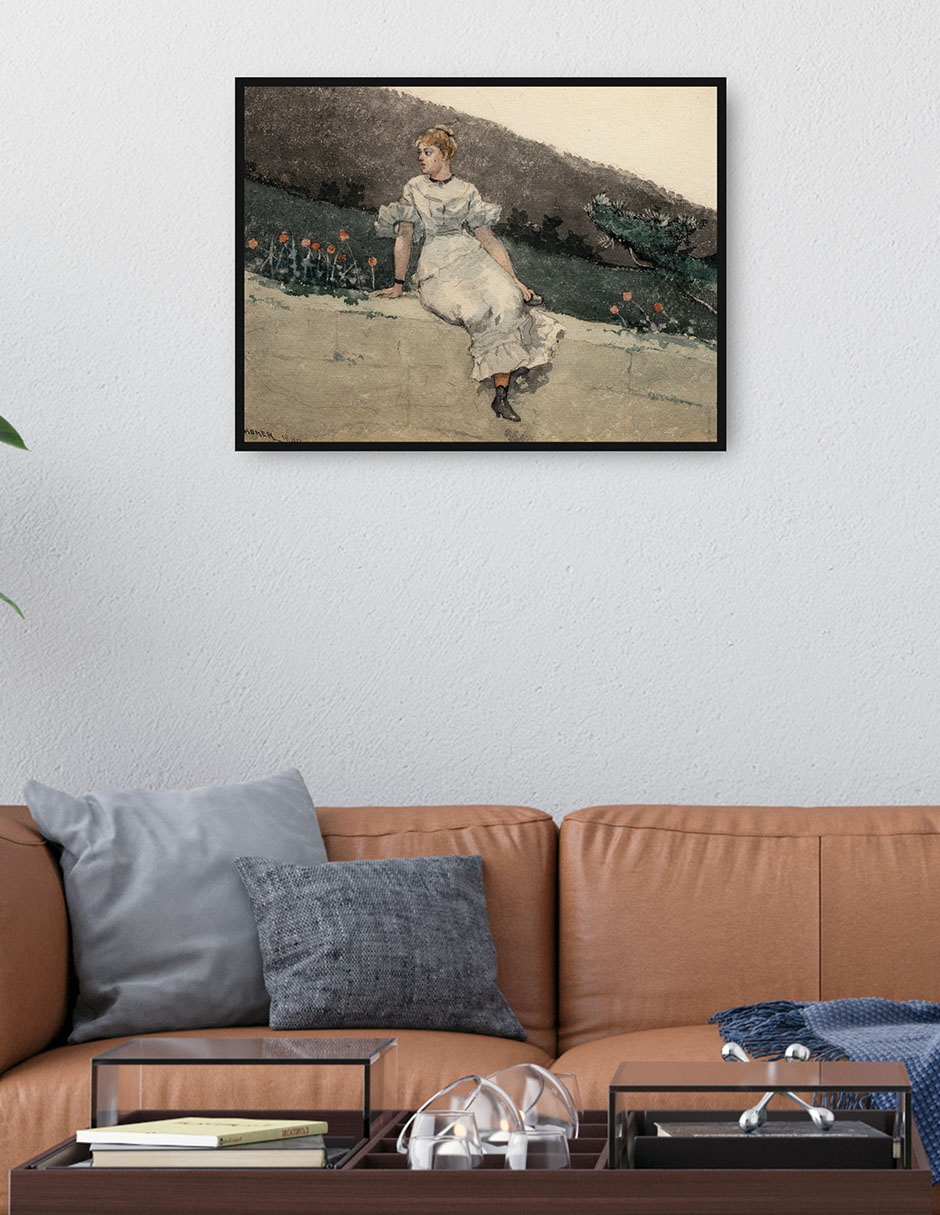 Cuadro decorativo El Muro Del Jardín (1880) técnica mixta Olas 4