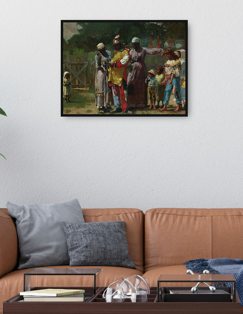 Cuadro decorativo Vestirse Para El Carnaval (1877) técnica mixta Motañas 4