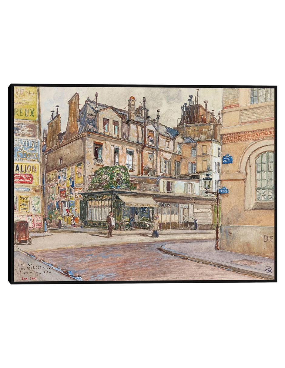 Cuadro decorativo Calle Hermel En Montmartre (1899) técnica mixta Puentes