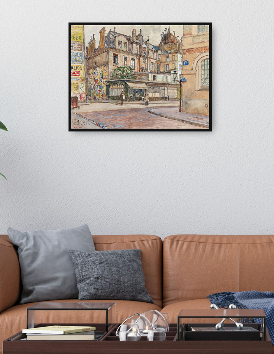 Cuadro decorativo Calle Hermel En Montmartre (1899) técnica mixta Puentes 4