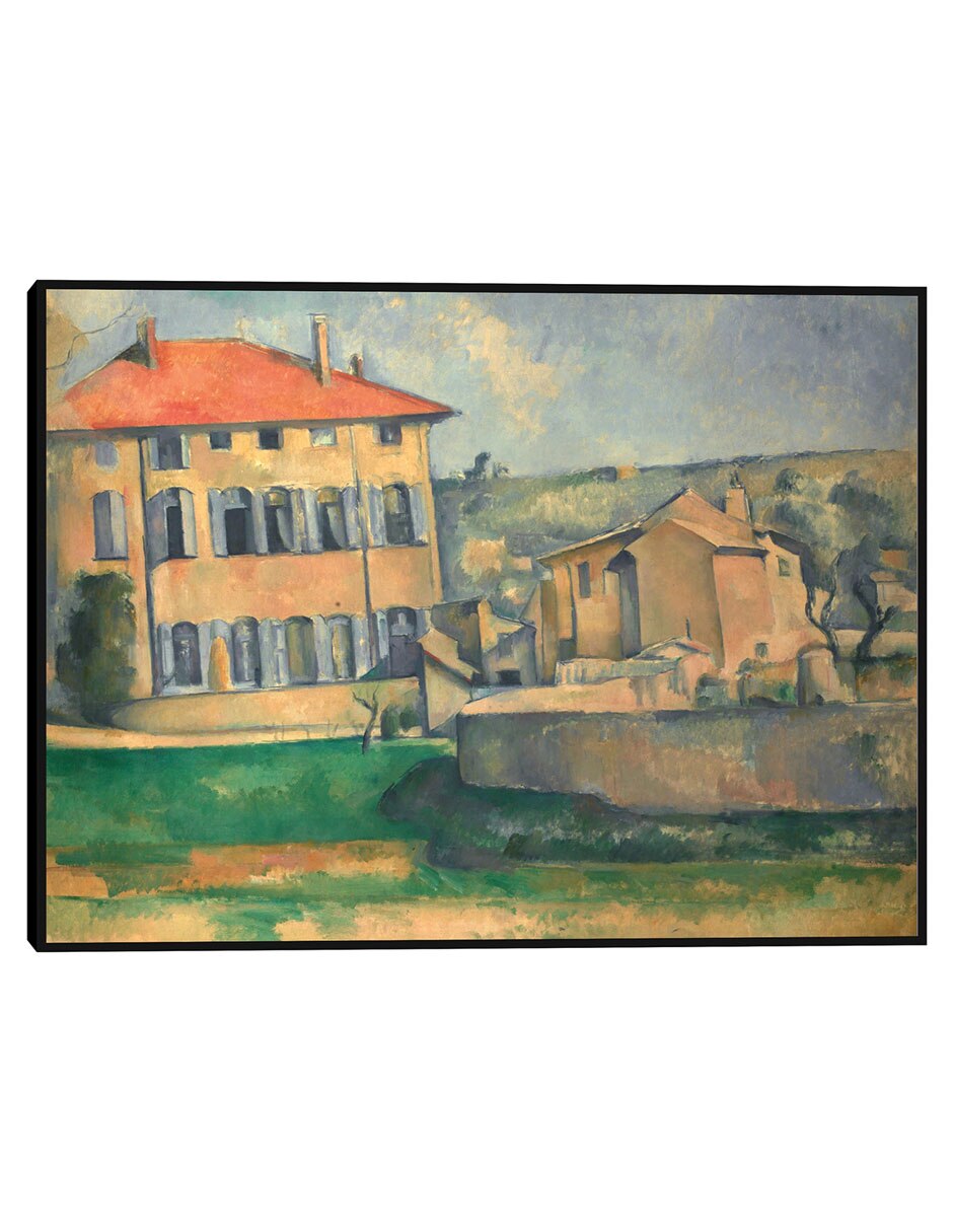 Cuadro decorativo Mont Sainte-Victoire Y Castillo Negro técnica mixta Bosques