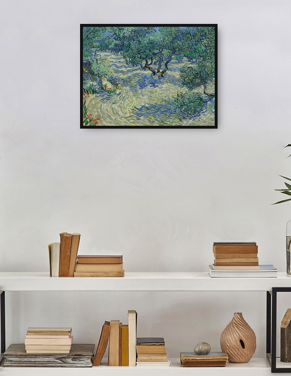 Cuadro decorativo Huerto de olivos técnica mixta Inspiración 4