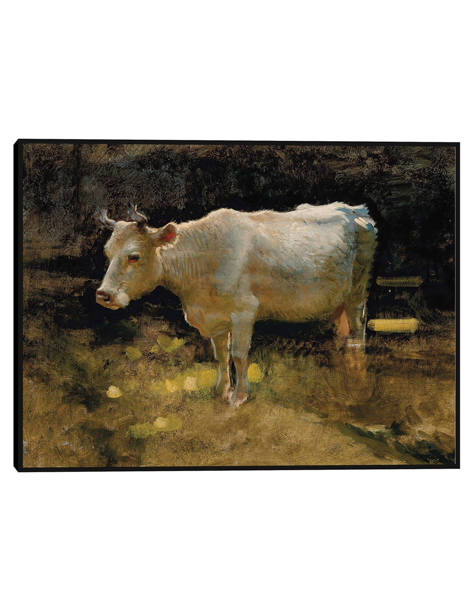 Cuadro decorativo Estudio de una vaca en un prado. técnica mixta Animales Domésticos Cuadro decorativo Estudio de una vaca en un prado. técnica mixta Animales Domésticos