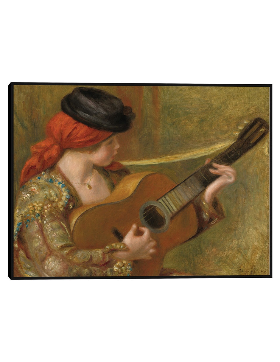 Cuadro decorativo Joven española con guitarra técnica mixta Famosos Cuadro decorativo Joven española con guitarra técnica mixta Famosos