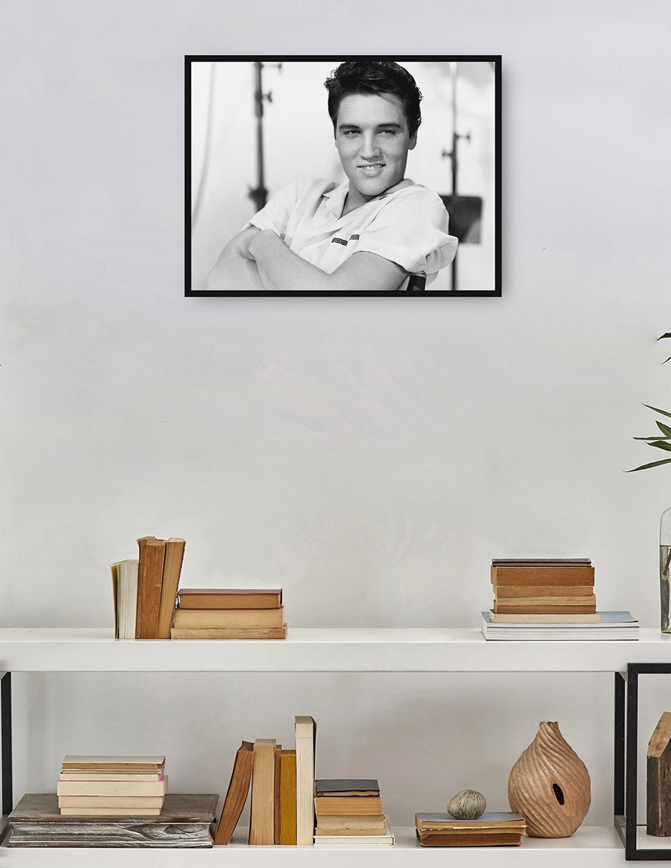 Cuadro decorativo Elvis Presley1958 técnica mixta Famosos 4