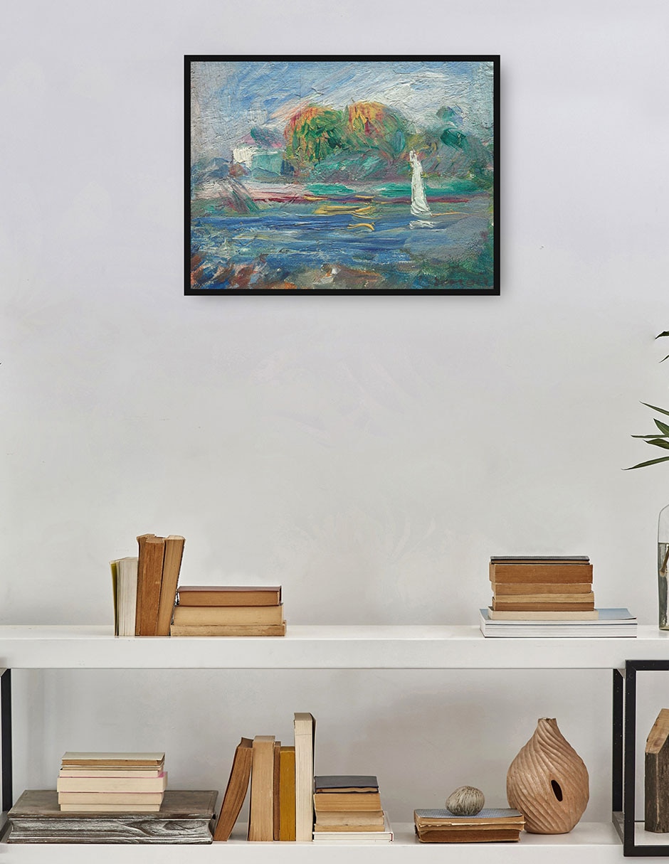 Cuadro decorativo El río azul técnica mixta Ríos 4