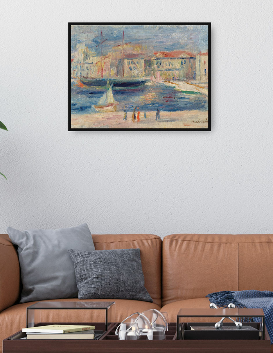 Cuadro decorativo El puerto de Saint-Tropez técnica mixta Playas 4