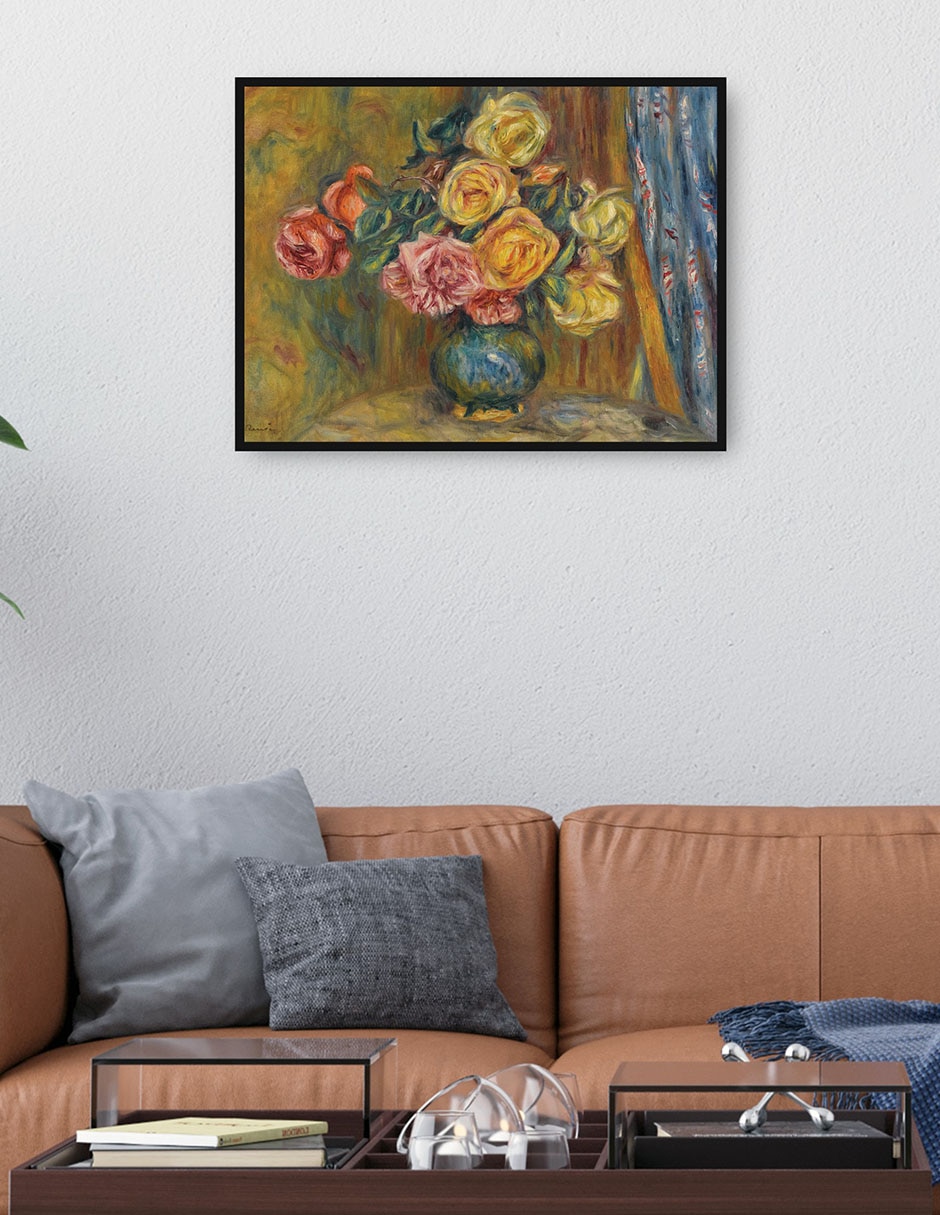 Cuadro decorativo Las rosas al Rideau Bleu (1912) técnica mixta Floreros 4