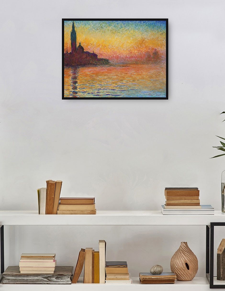 Cuadro decorativo Atardecer en Venecia técnica mixta Crepúsculo 4