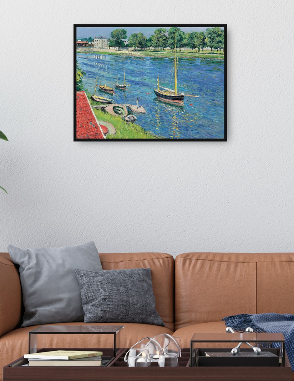 Cuadro decorativo La Sena en Argenteuil, bateaux au mouillage (1883) técnica mixta Ríos 4