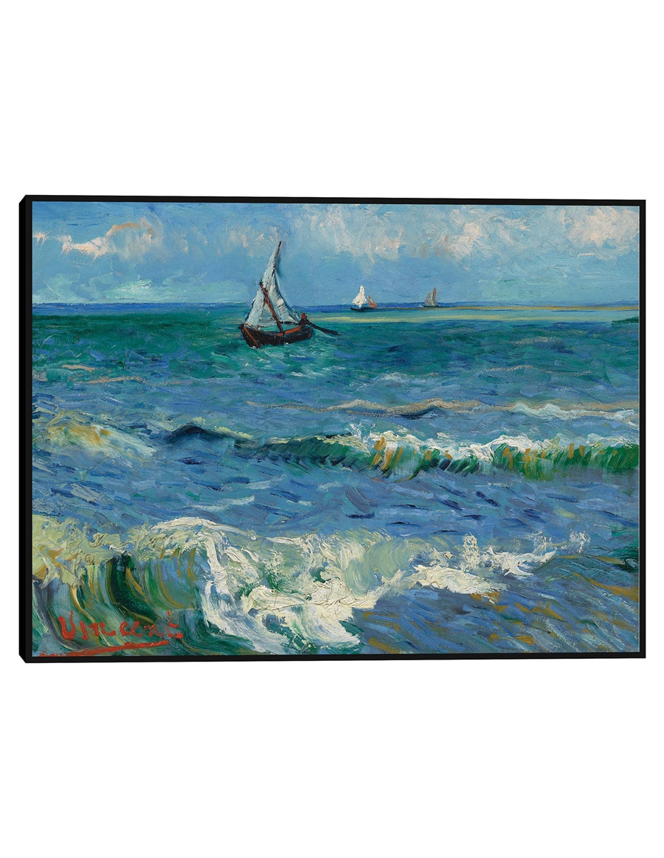 Cuadro decorativo Paisaje marino cerca de Les Saintes Maries de la Mer técnica mixta Olas Cuadro decorativo Paisaje marino cerca de Les Saintes Maries de la Mer técnica mixta Olas