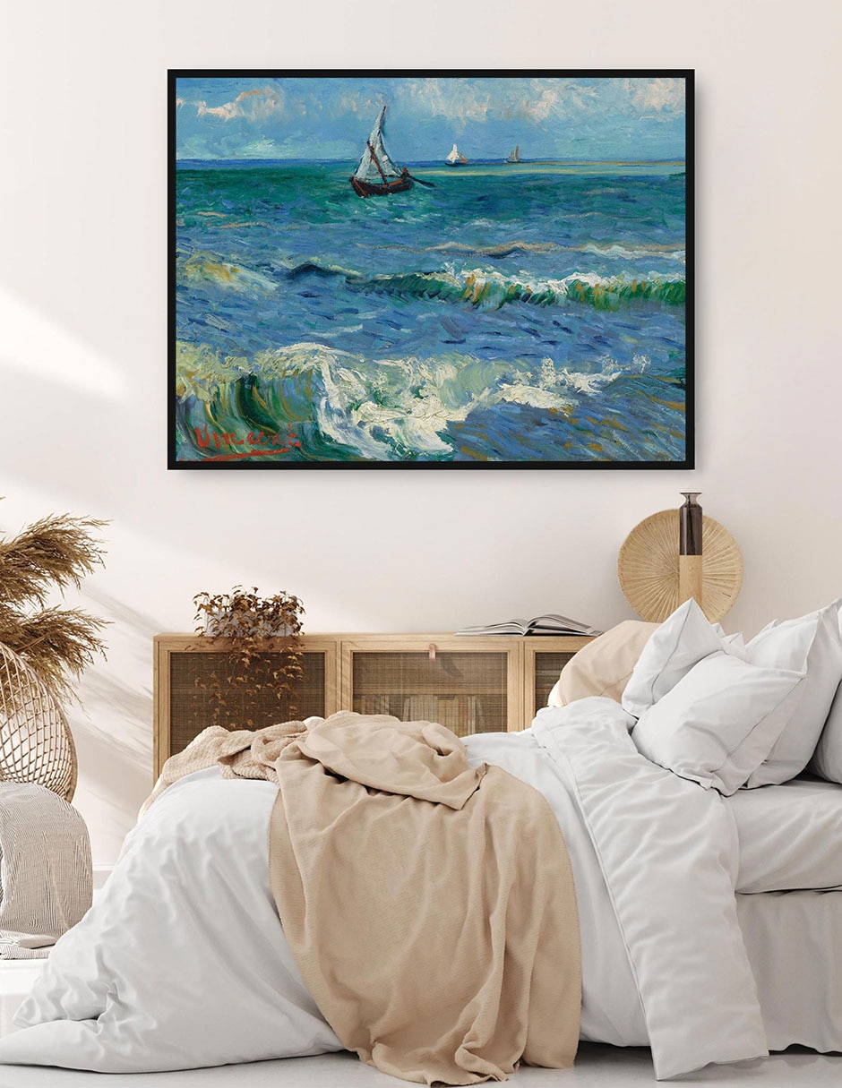Cuadro decorativo Paisaje marino cerca de Les Saintes Maries de la Mer técnica mixta Olas 4
